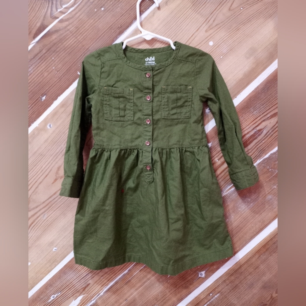 Army green 3t toddler dress Child of Mine